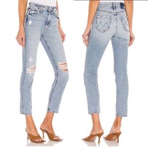 Mother Superior The Dazzler Ankle Lost It Blue Distressed Size 26